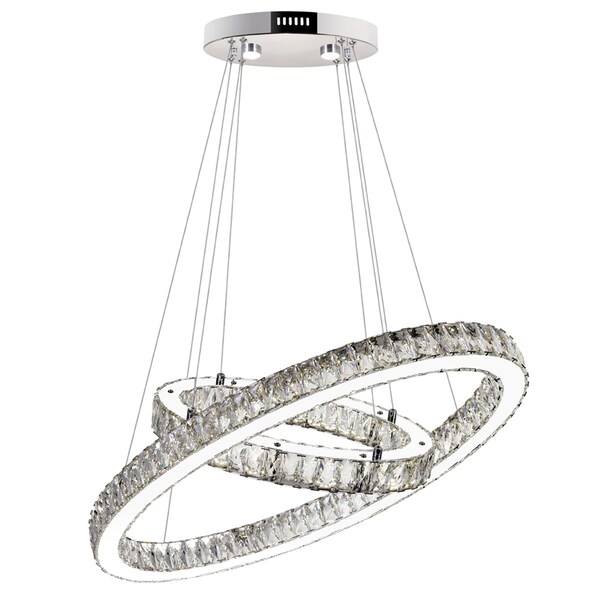 Cwi Lighting Florence LED Chandelier With Chrome Finish 5635P27ST-2O (Clear) - main